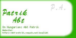 patrik abt business card